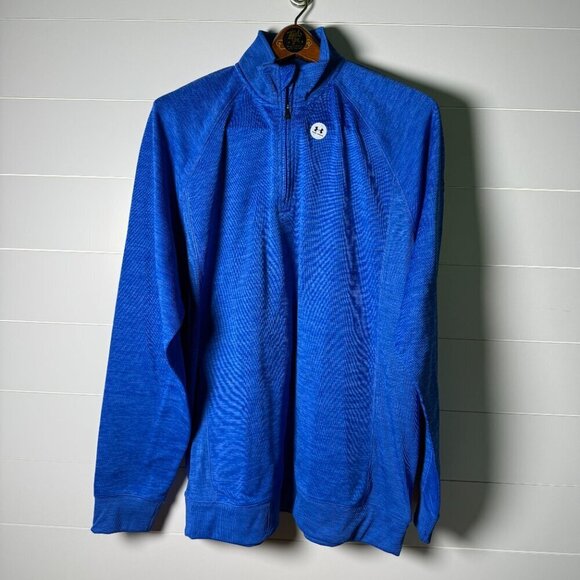 Under Armour Other - NWT Under Armour Cold Gear Golf Loose Fit Royal Blue Quarter Zip XL
